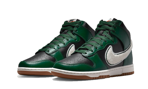 Pandabuy Dunk High Chenille Swoosh Black Green