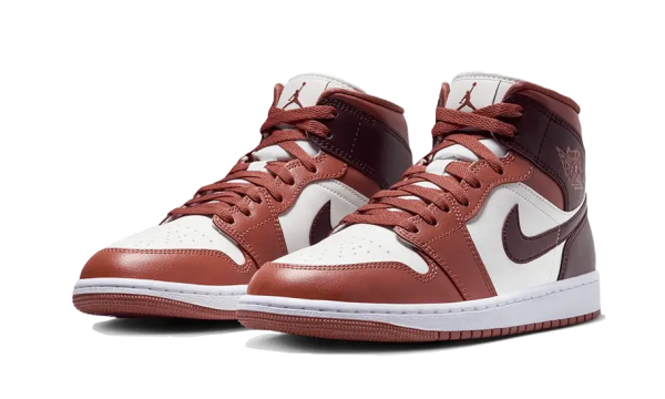 Pandabuy Air Jordan 1 Mid Dusty Peach Night Maroon