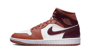 Pandabuy Air Jordan 1 Mid Dusty Peach Night Maroon