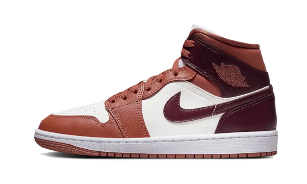 Pandabuy Air Jordan 1 Mid Dusty Peach Night Maroon