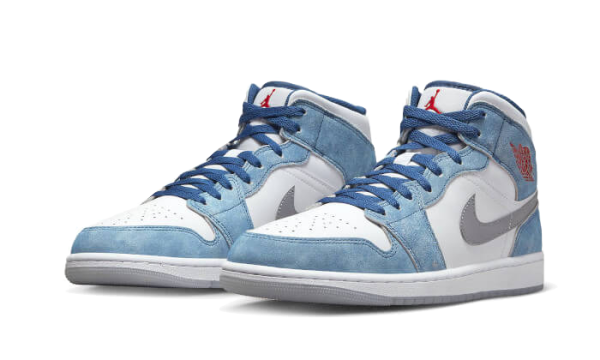 Pandabuy Air Jordan 1 Mid French Blue Fire Red