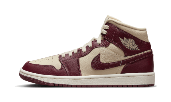 Pandabuy Air Jordan 1 Mid Split Beach Cherrywood Red