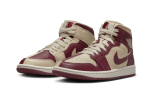 Pandabuy Air Jordan 1 Mid Split Beach Cherrywood Red