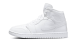 Pandabuy Air Jordan 1 Mid Triple White Patent Swoosh