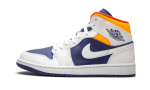 Pandabuy Air Jordan 1 Mid White Laser Orange Deep Royal Blue