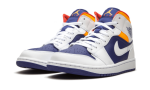 Pandabuy Air Jordan 1 Mid White Laser Orange Deep Royal Blue