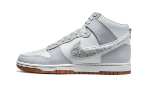 Pandabuy Dunk High Retro Chenille Swoosh White Grey