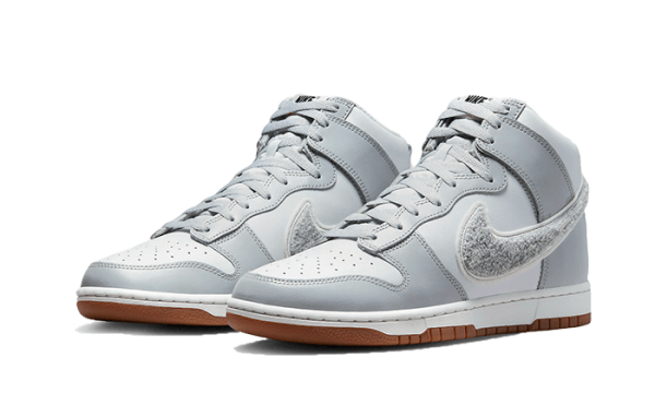 Pandabuy Dunk High Retro Chenille Swoosh White Grey