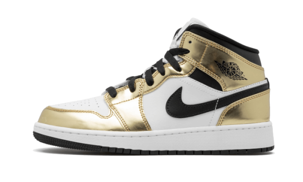 Pandabuy Air Jordan 1 Mid White Metallic Gold