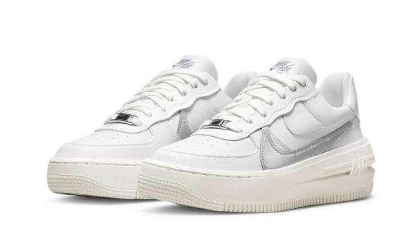 Pandabuy Air Force 1 Low Platform Summit White Metallic Silver