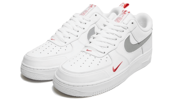 Pandabuy Air Force 1 Low White Red Mini Swoosh