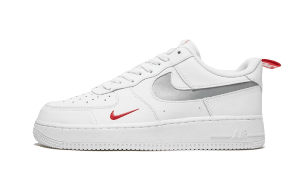 Pandabuy Air Force 1 Low White Red Mini Swoosh