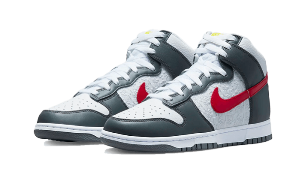 Pandabuy Dunk High Embossed Basketball Grey Red