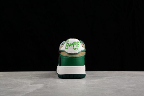 Bape Sta Low-Top Sneakers In Green And Brown