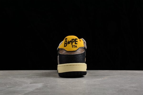 Bape Sta Low Top Sneakers In Black And Yellow