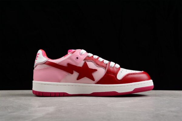 Bape Sta Low-Top Sneakers In Red And Pink