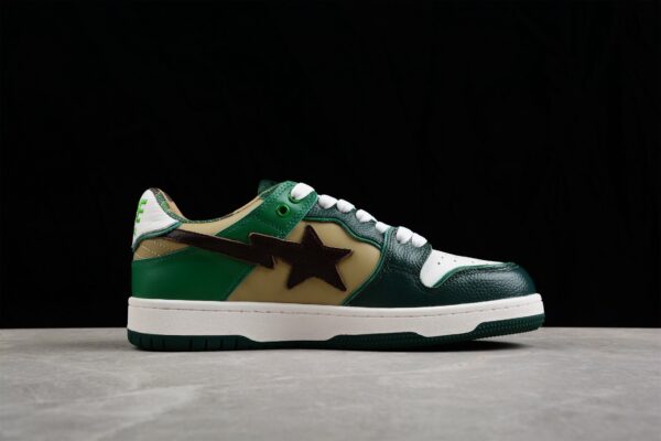 Bape Sta Low-Top Sneakers In Green And Brown