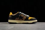 BAPE STA Low Top Sneakers in Black and Yellow