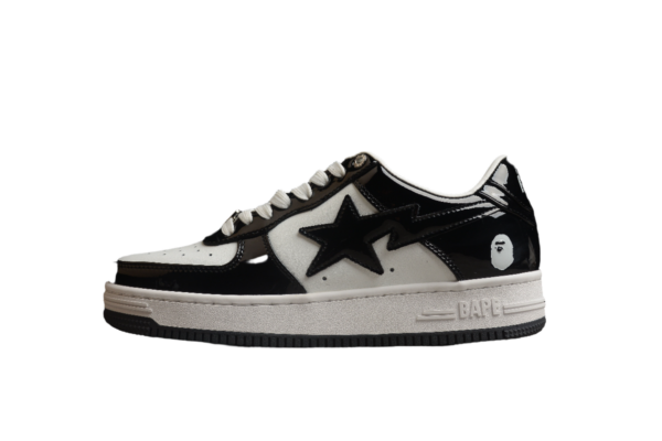 Bape Sta Low-Top Sneakers In Black And White