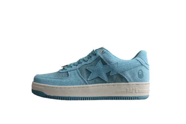 Bape Sta Low-Top Blue Suede Sneakers