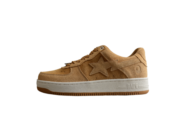 Bape Sta Low-Top Tan Suede Sneakers