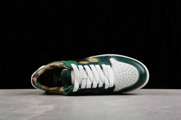 Bape Sta Low-Top Sneakers In Green And Brown