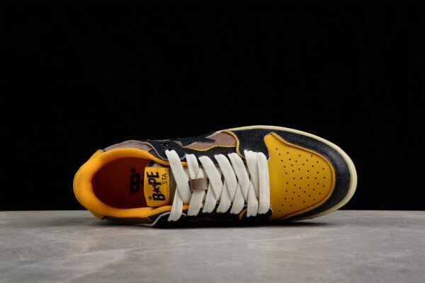 Bape Sta Low Top Sneakers In Black And Yellow