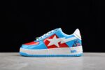 BAPE STA Low-Top Sneakers in Blue and Red Captain America Edition