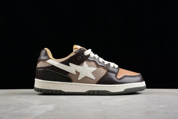 Bape Sta Low-Top Sneakers In Brown And Beige