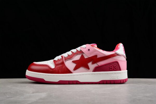 Bape Sta Low-Top Sneakers In Red And Pink