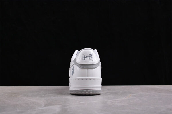 Bape Sta Low-Top Sneakers In White And Grey